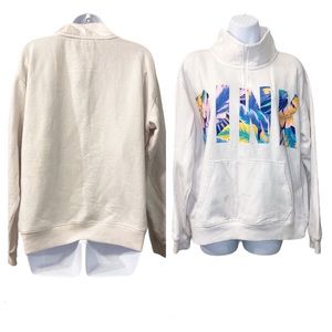 PINK 3/4 Zip pullover sweater